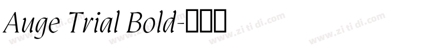 Auge Trial Bold字体转换
